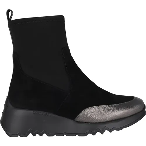 Schwarzer Damenstiefel , Damen, Größe: 39 EU - Wonders - Modalova