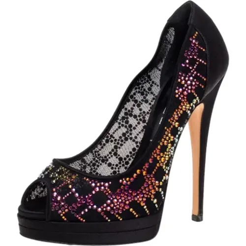 Pre-owned Fabric heels , female, Sizes: 3 UK - Casadei Pre-owned - Modalova