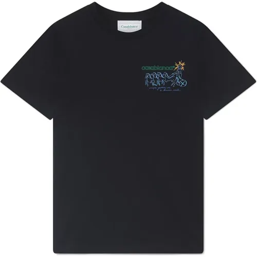 Schwarzes Pentathlon T-Shirt - Casablanca - Modalova