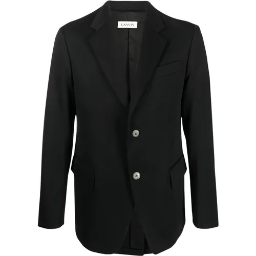 Wool Box Jacket , male, Sizes: M - Lanvin - Modalova