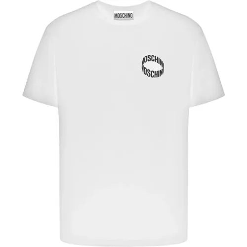 Kurzarm T-Shirt mit Logo , Herren, Größe: L - Moschino - Modalova