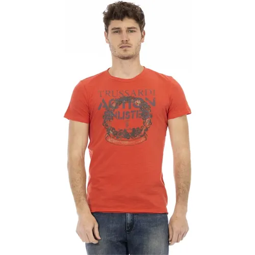 Casual Rundhals Kurzarm T-Shirt , Herren, Größe: L - Trussardi - Modalova