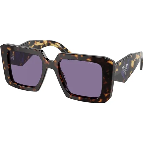 Schildpatt/Violette Sonnenbrille,Stylische Sonnenbrille,Havana/Dark Sonnenbrille - Prada - Modalova