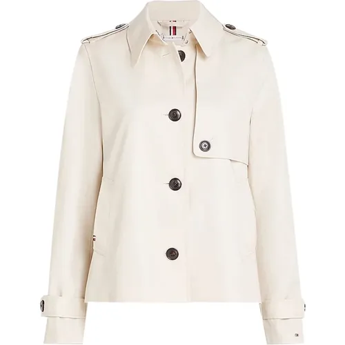 Kurzer Trenchcoat mit Cape - Tommy Hilfiger - Modalova