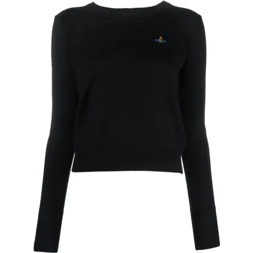 Logo-Embroidered Sweater , female, Sizes: M - Vivienne Westwood - Modalova