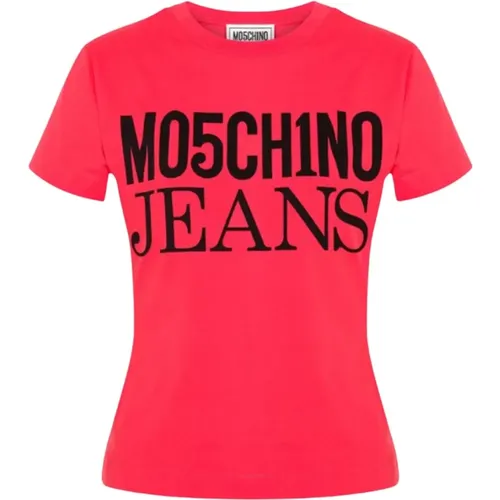 Short Sleeve Fashion T-Shirt , female, Sizes: S, L - Moschino - Modalova