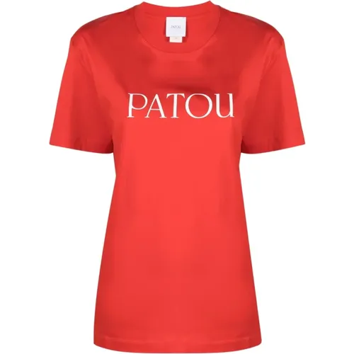 Logo Print Cotton T-shirt , female, Sizes: S, M - Patou - Modalova