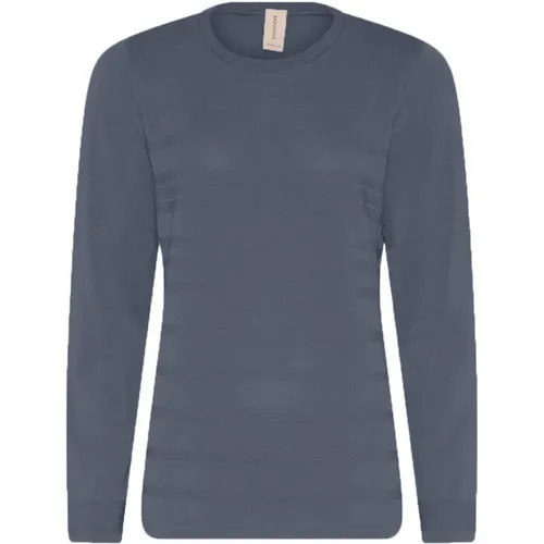 Struktur O-Neck Pullover Bluse - Skovhuus - Modalova