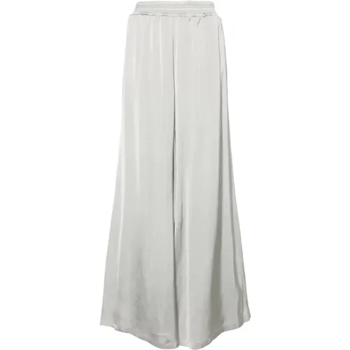 Lightgray Trousers for Women Ss24 , female, Sizes: XS - Fabiana Filippi - Modalova