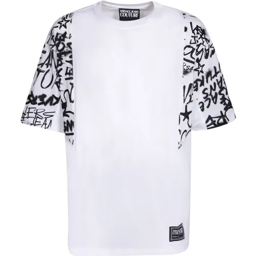 Graffiti Print Tee , male, Sizes: S - Versace Jeans Couture - Modalova