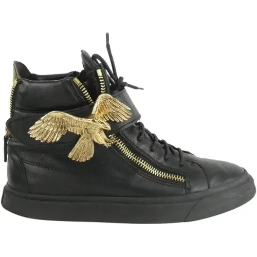 Pre-owned Leather boots , female, Sizes: 4 1/2 UK - Giuseppe Zanotti Pre-owned - Modalova