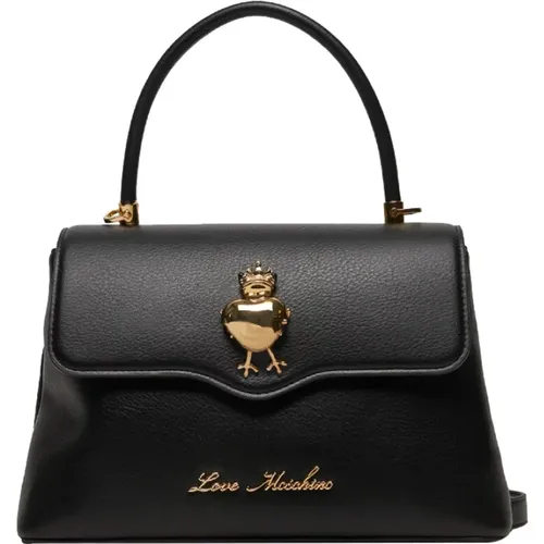 Elegante Schwarze Handtasche - Moschino - Modalova