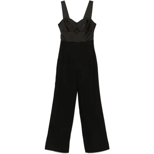 Schwarze Pailletten Streifen Hose , Damen, Größe: M - Twinset - Modalova