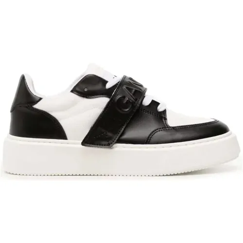 Retro-inspirierte schwarz/weiße Sneaker , Damen, Größe: 39 EU - Ganni - Modalova