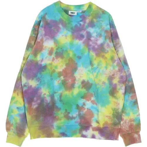 Bold Tie Dye Crewneck Sweatshirt , male, Sizes: XL - Obey - Modalova