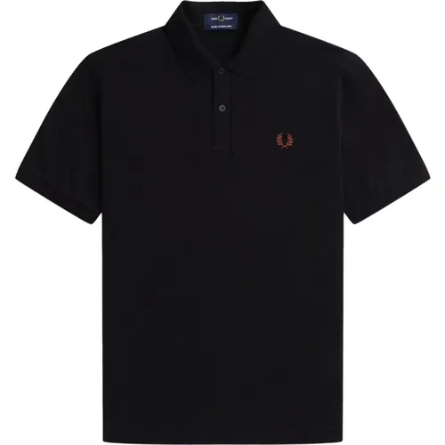 Original Plain Polo Schwarz & Braun , Herren, Größe: S - Fred Perry - Modalova