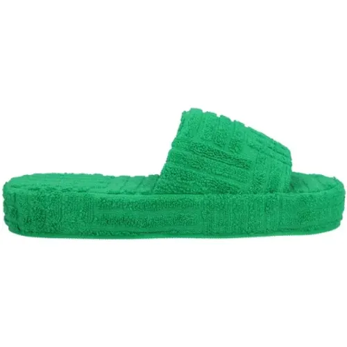 Grüne Baumwoll-Sandalen für den Urlaub , Damen, Größe: 39 EU - Bottega Veneta - Modalova