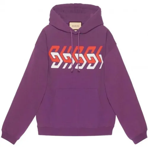 Cotton Sweatshirt with Logo Detail , male, Sizes: S, M - Gucci - Modalova