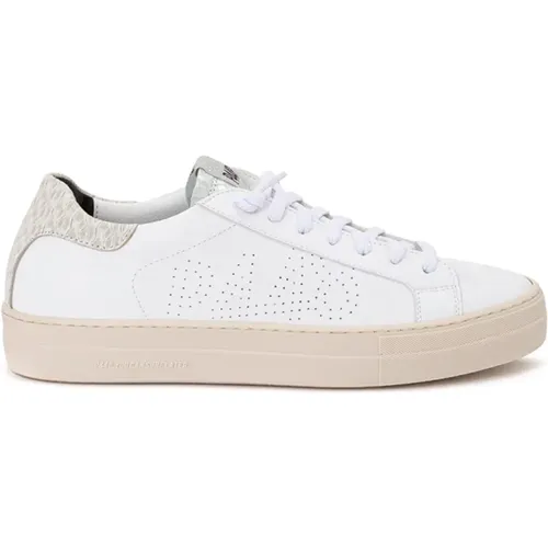 Weiße Leder Python Sneakers , Damen, Größe: 36 EU - P448 - Modalova