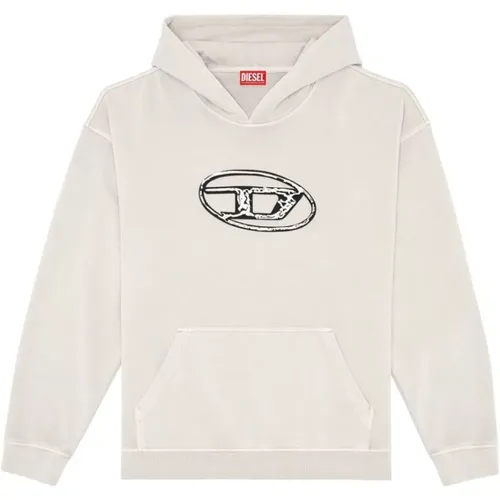 Kapuzenpullover mit Logo-Print , Herren, Größe: M - Diesel - Modalova