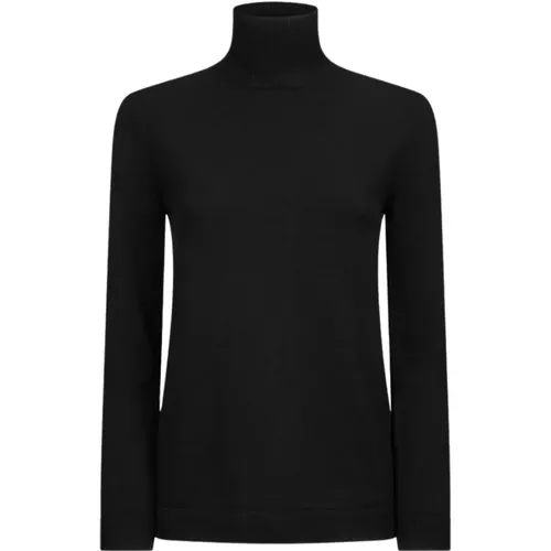 Rollkragenpullover Schwarz Lange Ärmel Offener Rücken , Damen, Größe: XS - Dondup - Modalova