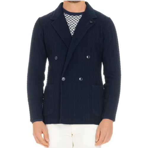 Double-Breasted Jacket Comfortable Stylish , male, Sizes: M, XL, S - Lardini - Modalova