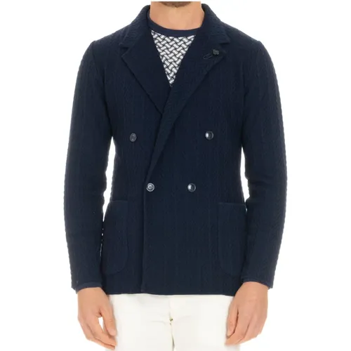 Double-Breasted Jacket Comfortable Stylish , male, Sizes: XL, S - Lardini - Modalova