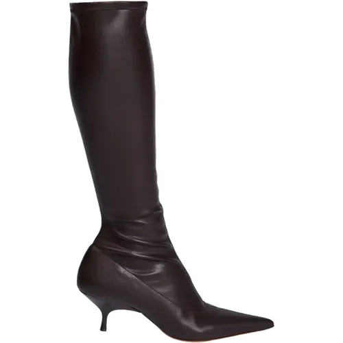 Stylischer Knie Stiefel , Damen, Größe: 37 EU - Gia Borghini - Modalova