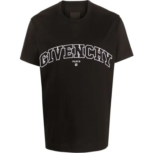 Logo-embroidered College T-shirt , male, Sizes: XS, L, S, 2XL - Givenchy - Modalova