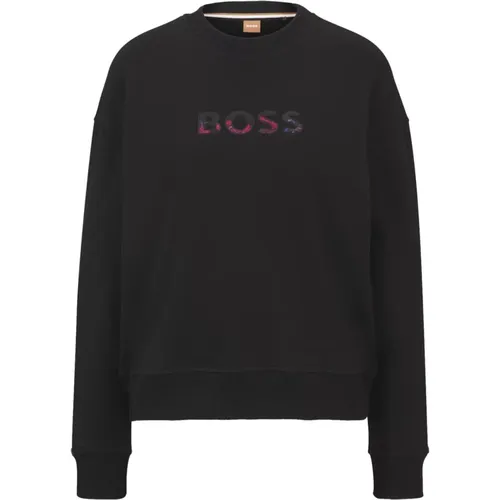 Relaxed Fit Sweatshirt aus Baumwollmischung mit Logo , Herren, Größe: XS - Hugo Boss - Modalova