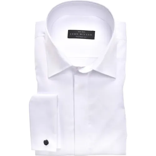 Weißes Hemd mit Langen Ärmeln und Taillierter Passform - John Miller - Modalova