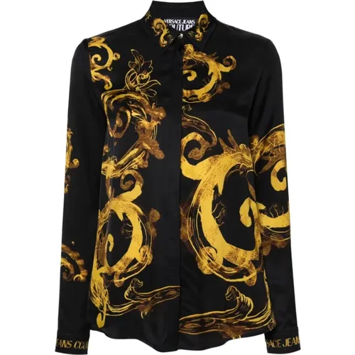 Womens Clothing Shirts Black Ss24 , female, Sizes: XS, M, S, 2XS, 3XS - Versace Jeans Couture - Modalova