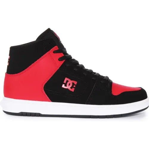 Manteca 4 Hi Black Red Trainers , male, Sizes: 12 UK, 10 1/2 UK, 10 UK, 9 UK, 8 1/2 UK, 7 UK, 8 UK, 6 1/2 UK, 11 UK - DC Shoes - Modalova