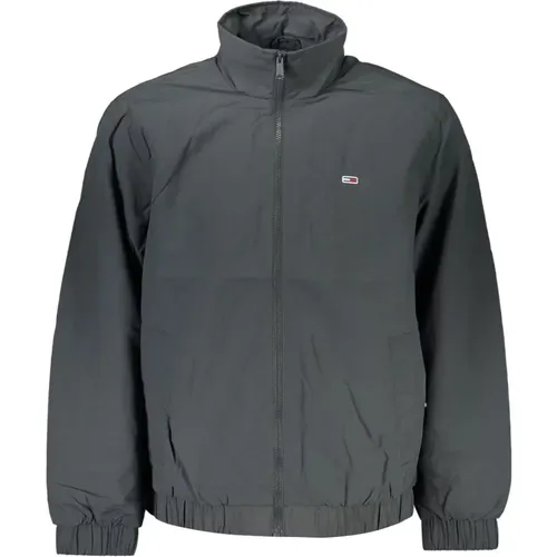 Graue Jacke mit langen Ärmeln und Stickerei , Herren, Größe: XL - Tommy Hilfiger - Modalova