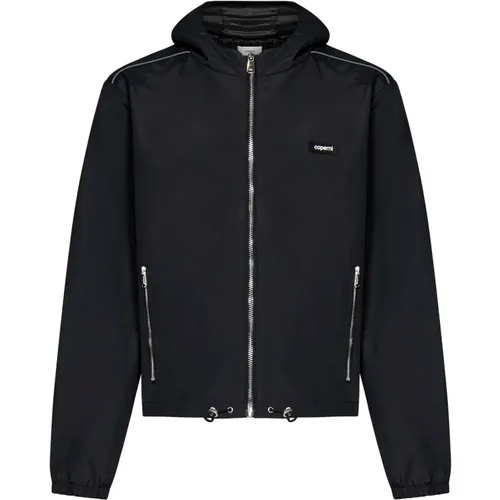 Zip Hooded Coat with Logo Patch , male, Sizes: L, M - Coperni - Modalova