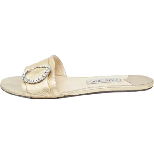 Pre-owned Leather flats , female, Sizes: 7 UK - Jimmy Choo Pre-owned - Modalova