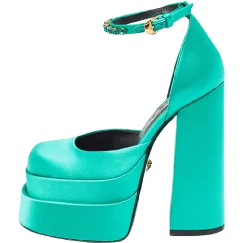 Pre-owned Satin heels , female, Sizes: 2 1/2 UK - Versace Pre-owned - Modalova