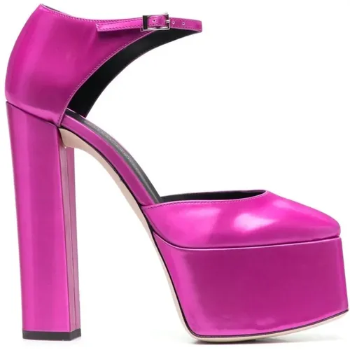 With Heel Fuchsia , female, Sizes: 5 UK, 8 UK, 7 UK, 6 UK - giuseppe zanotti - Modalova