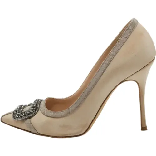 Pre-owned Canvas heels , Damen, Größe: 37 1/2 EU - Manolo Blahnik Pre-owned - Modalova