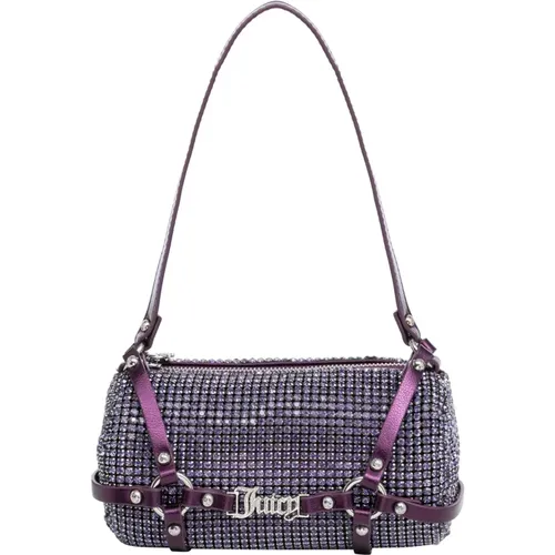 Chic Shoulder Bag with Swarovski Details , female, Sizes: ONE SIZE - Juicy Couture - Modalova