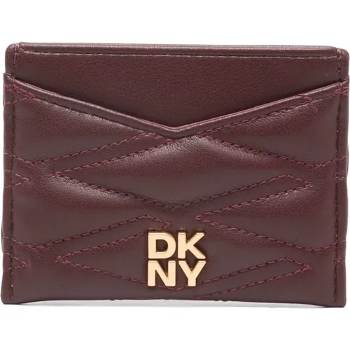 Roter Kartenhalter Geldbörse für Frauen,Schwarzer Kartenhalter Geldbörse - DKNY - Modalova