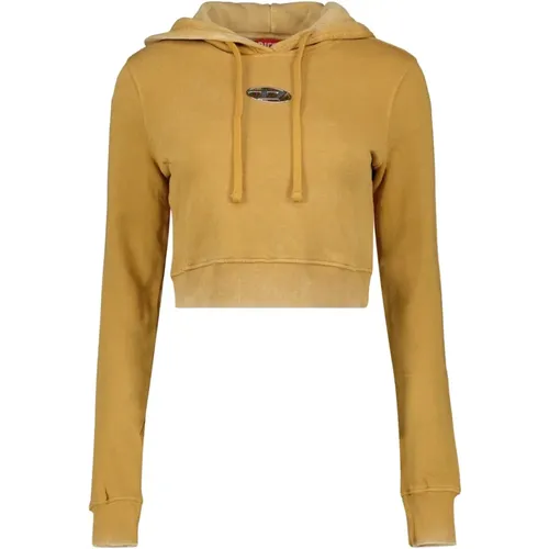 Slimmy Hoodie Washed Effect , female, Sizes: S, XS - Diesel - Modalova