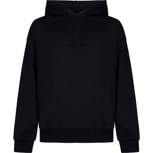 Hooded Sweater with Logo Embroidery , male, Sizes: L, M - Ermenegildo Zegna - Modalova