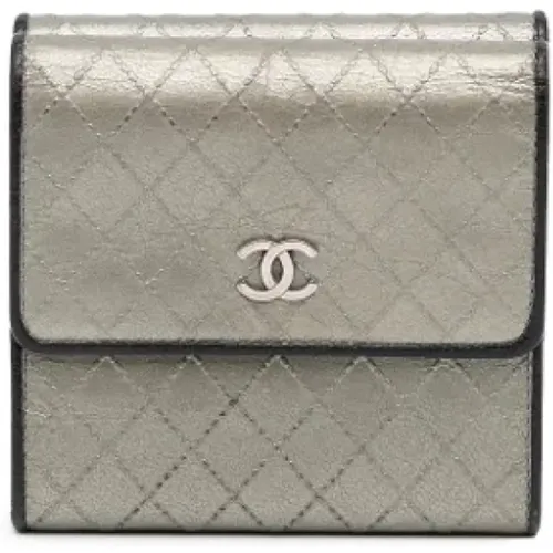 Pre-owned Silver Leather Wallet , female, Sizes: ONE SIZE - Chanel Vintage - Modalova