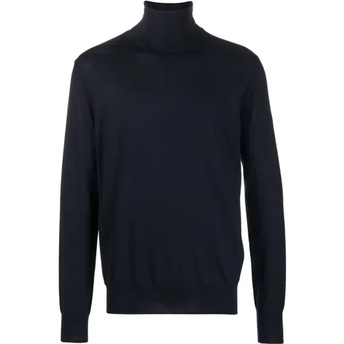 Blauer Woll-Eleganter Pullover - Jil Sander - Modalova