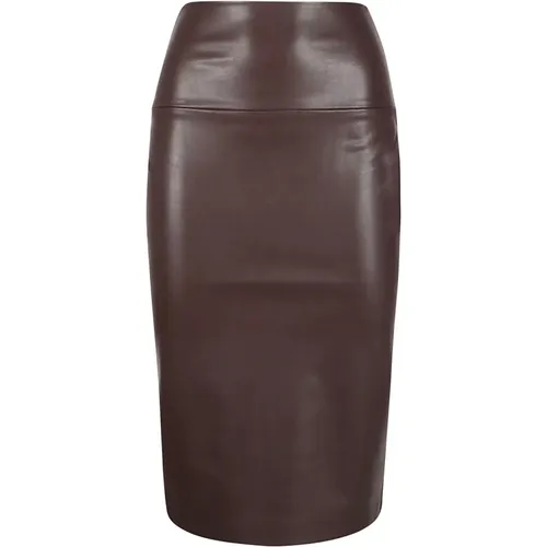 Sophisticated Vegan Leather Pencil Skirt , female, Sizes: XS - Norma Kamali - Modalova