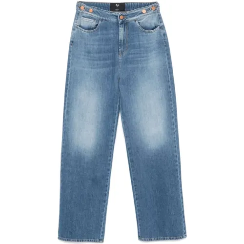 Indigo Blaue Denim Jeans mit Knopfleiste , Damen, Größe: W26 - 3X1 - Modalova