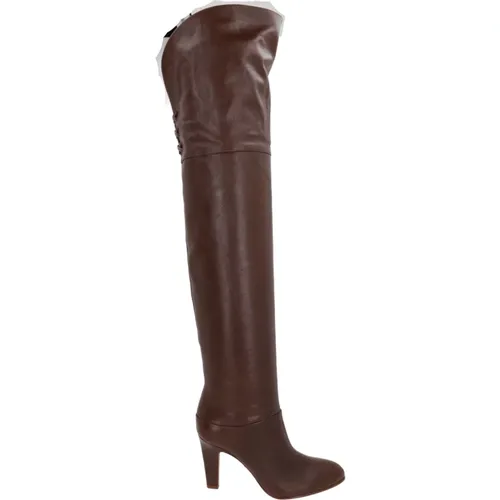 Vintage Leather Thigh High Boots , female, Sizes: 3 UK - Chloé - Modalova