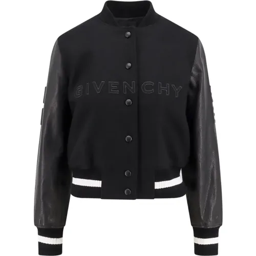 Wool Blend Jacket with Snap Button Closure , female, Sizes: S - Givenchy - Modalova