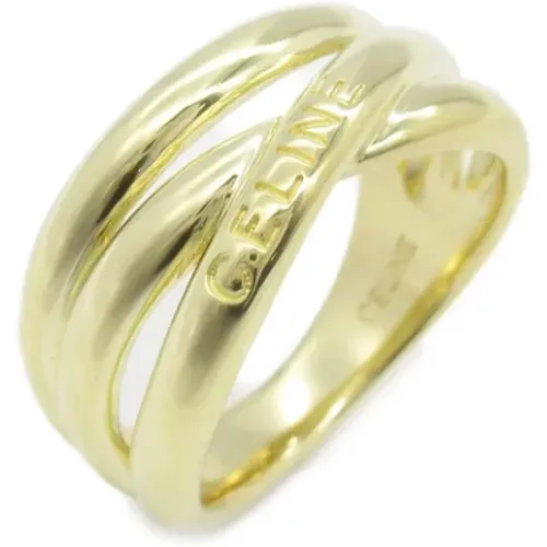 Pre-owned Gold rings , female, Sizes: ONE SIZE - Celine Vintage - Modalova